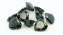 Cubic Zirconia 6.00mm Heart Shape Black