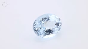 Aquamarine 10x7.9mm Oval Mid Blue