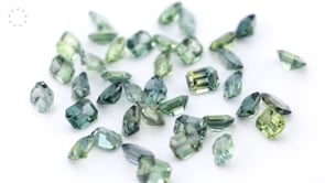 Green Sapphire 4x3mm Emerald Cut