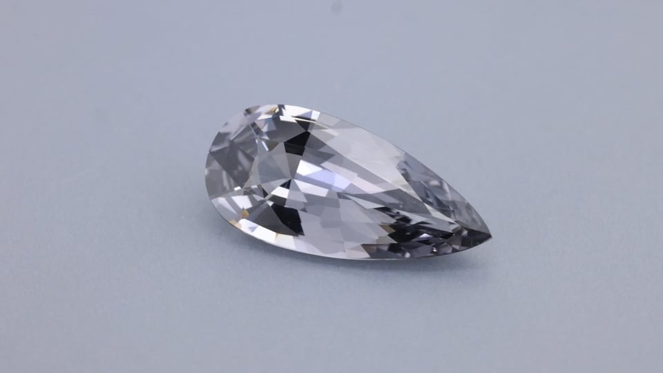 Spinel 16.1x7.6mm Pear Shape Grey