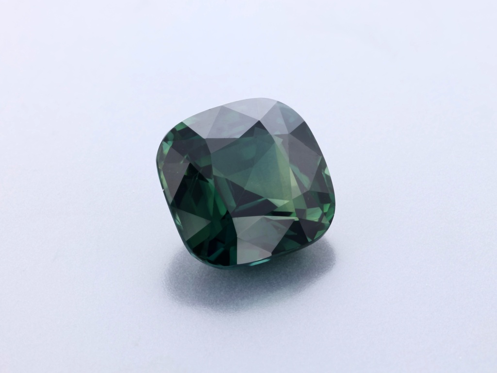 Sapphire 7.6x7.5mm Cushion Teal
