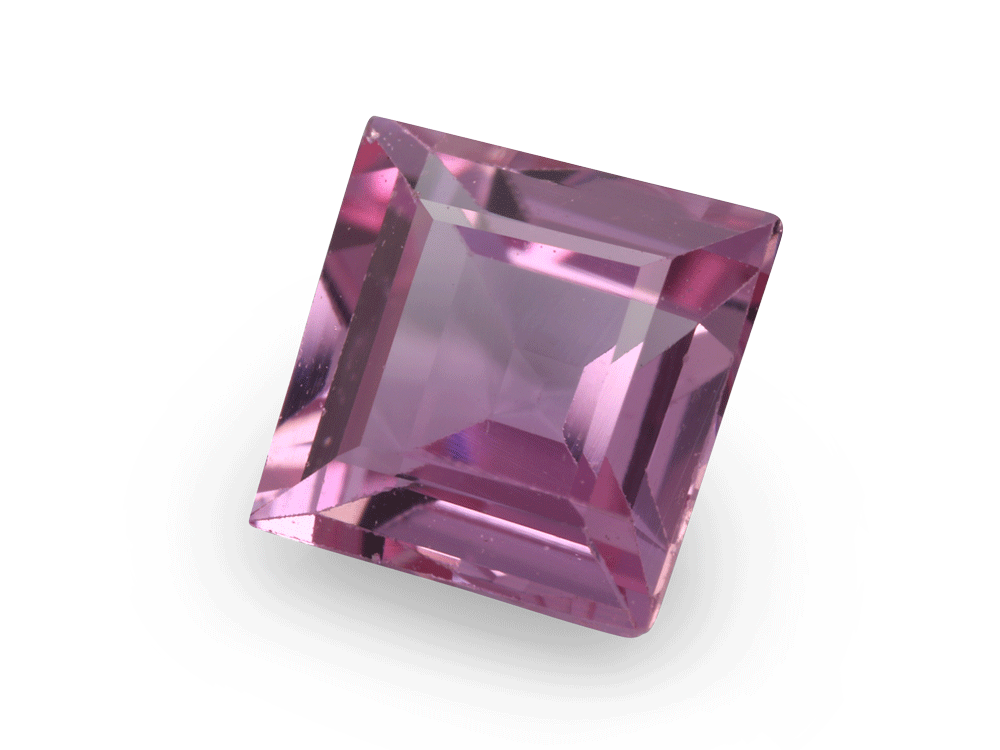 Pink Sapphire 4.9mm SQ Carre. Mid pink 