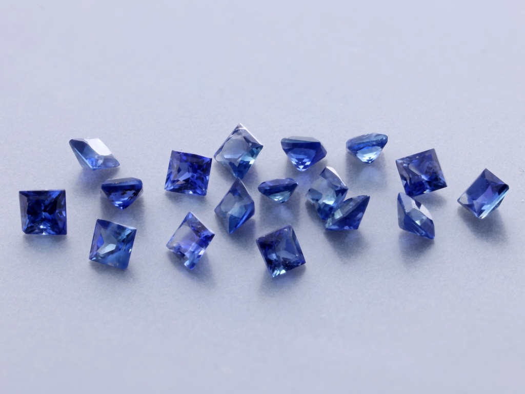 [SAQP0150P2] Madagascan Sapphire 1.50mm Princess Cut Blue