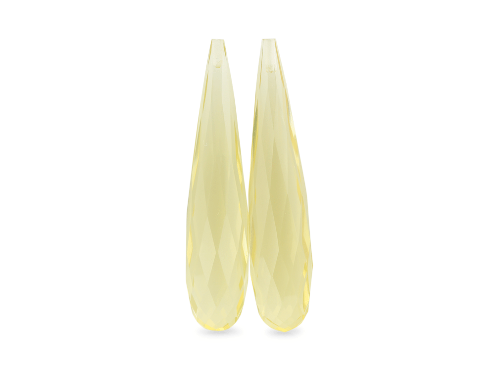 [QLDL3808] Lemon Quartz 38x8mm Briolette