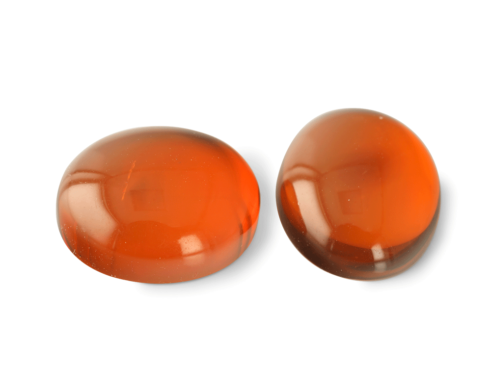 Amber 12x10mm Oval Cabochon Non-Spangle