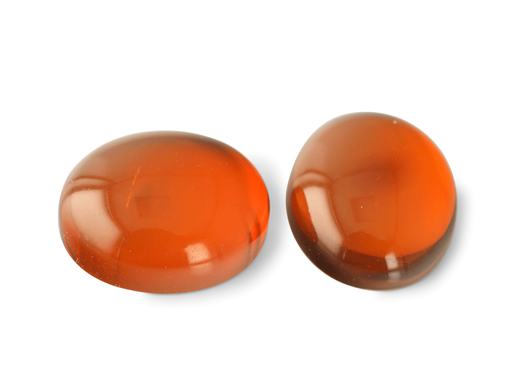 Amber 12x10mm Oval Cab. Non-Spangle 