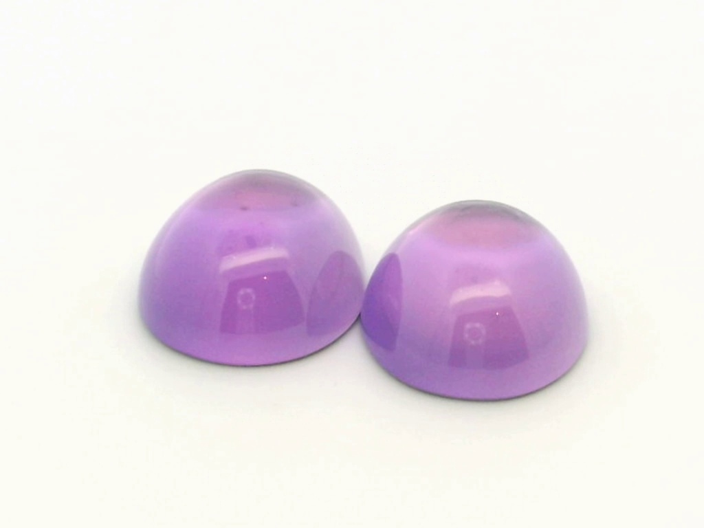 Synthetic/Lab Grown Sapphire 14x12mm Oval Cabochon German Cut Purple