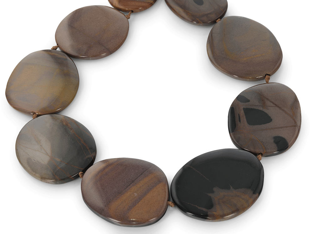 [BEADJ1245] Mexican Picture Jasper Large Strands 