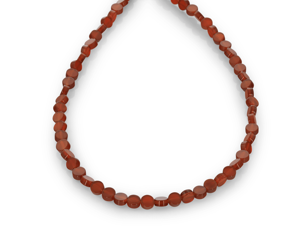 [BEADJ20098] Carnelian 6mm Round Disc 