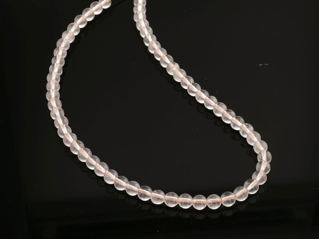 [BEADJ20418] Beads Rose Quartz 7mm Round Pol Madagascan 