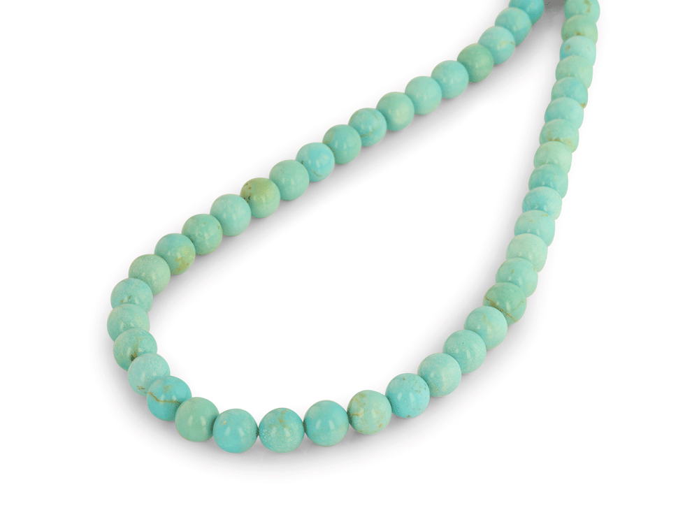 Turquoise Number Eight 8mm Round