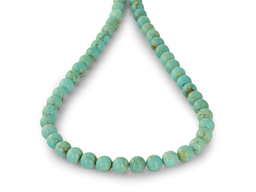 Turquoise Number Eight 8mm Round