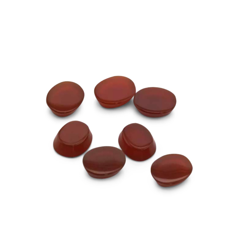 Carnelian 6x5mm Oval Buff Top Single Bezel