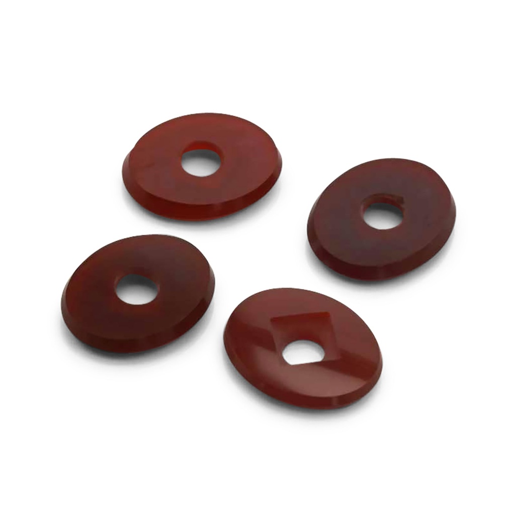 Carnelian 12x10mm Oval Buff Top Countersunk