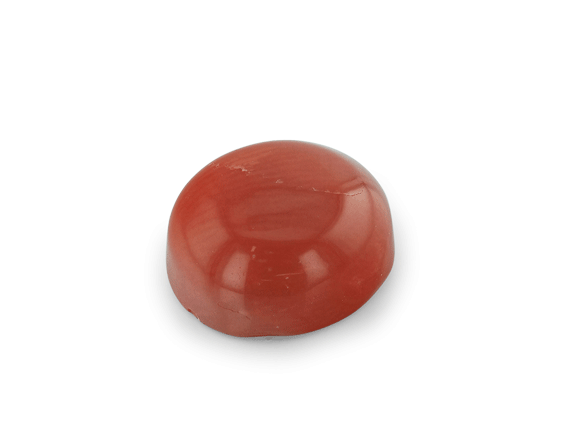 Red Coral 9x8mm Oval Cabochon  