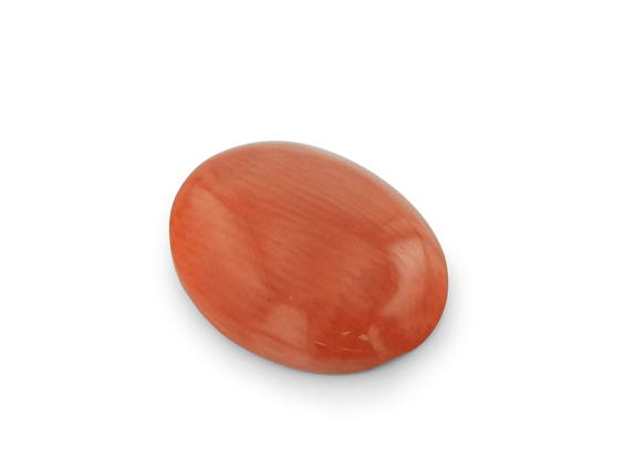 Red Coral 10.2x8.1mm Oval Cabochon  