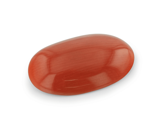 Red Coral 13.9x8.6mm Oval Cabochon  