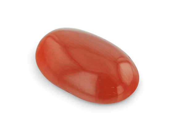 Red Coral 13.3x8.5mm Oval Cabochon  