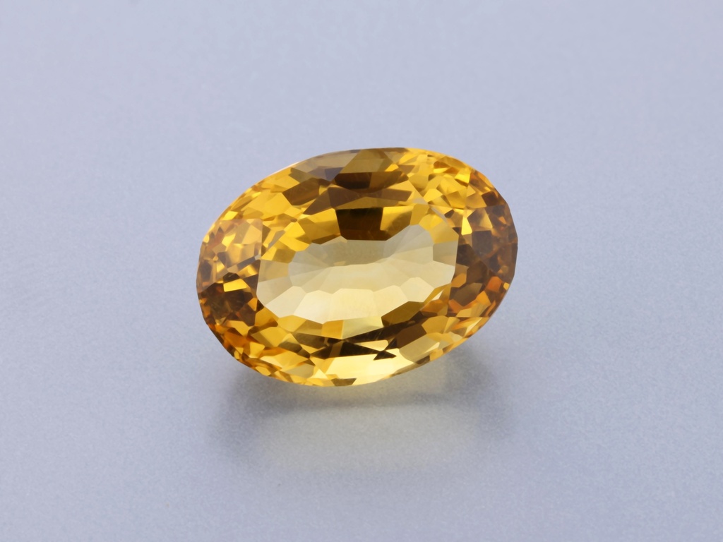 [QCVB1208X1] Citrine 11.5x8.3x6.8mm Oval Deep Cut Yellow/Orange