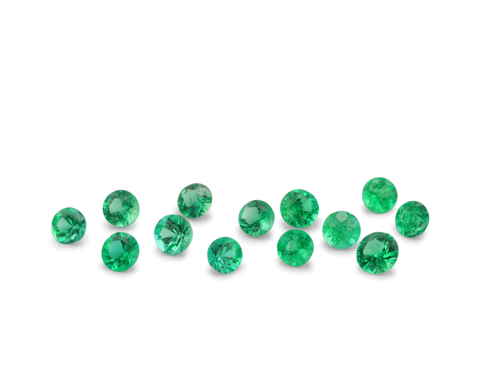 Panjshir Emerald 1.5mm Round Diamond Cut