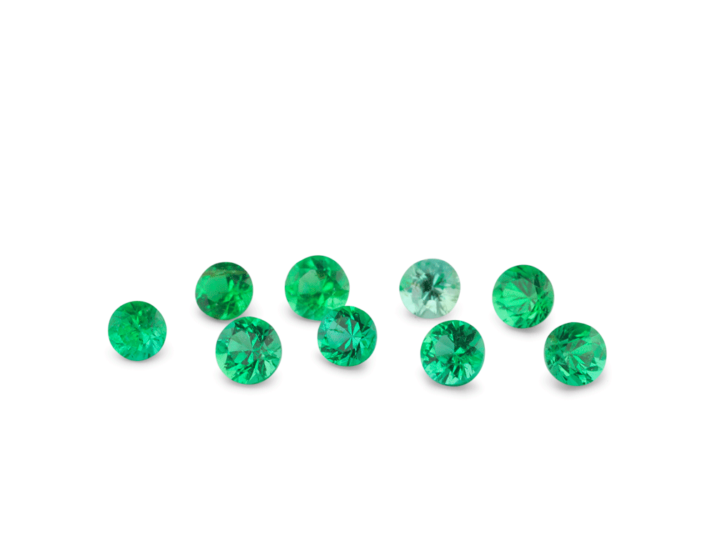 Emerald 1.75mm Round Diamond Cut