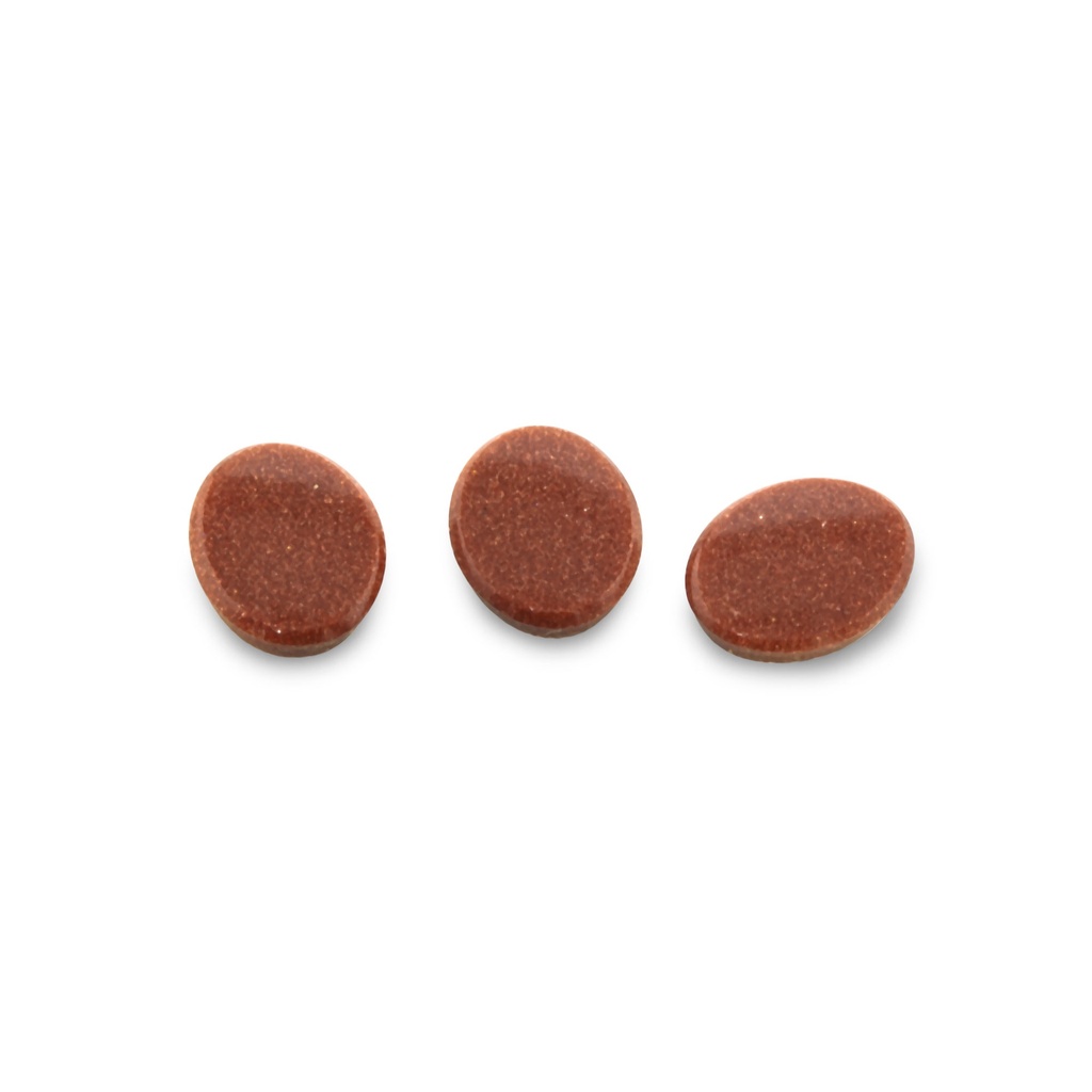 Goldstone 10x8mm Oval Buff Top