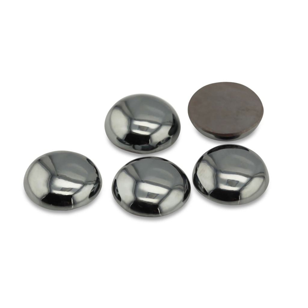 Synthetic Haematite 12mm Round Cabochon