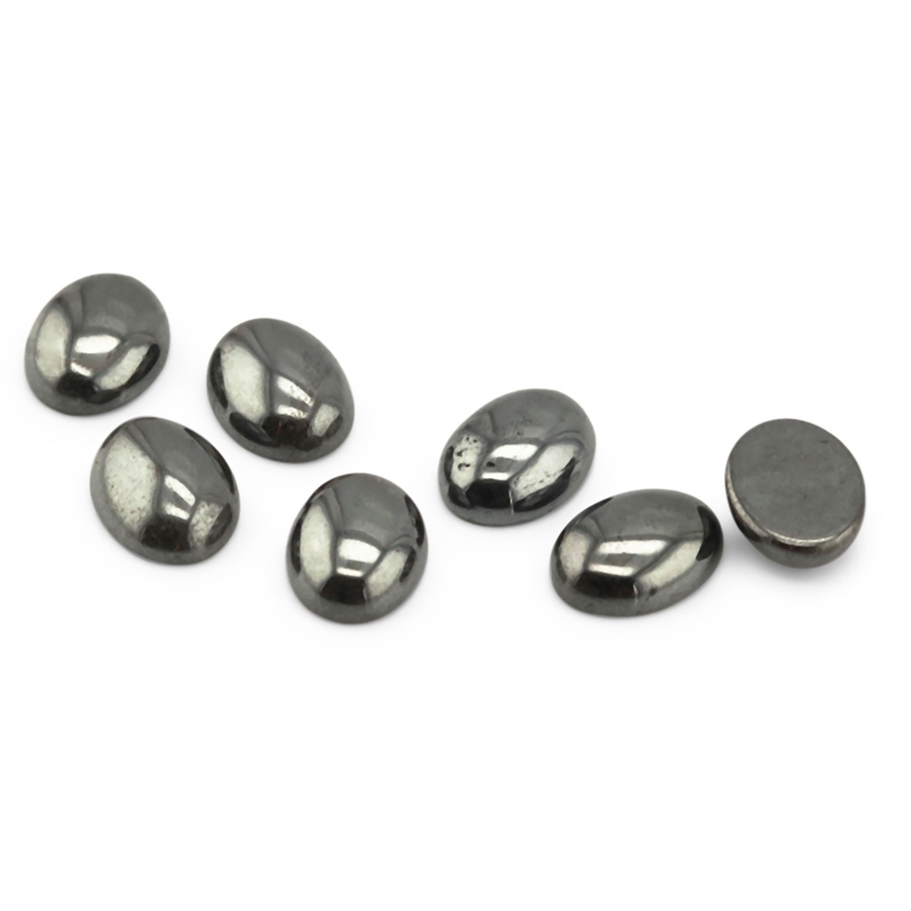 Synthetic Haematite 8x6mm Oval Cabochon 