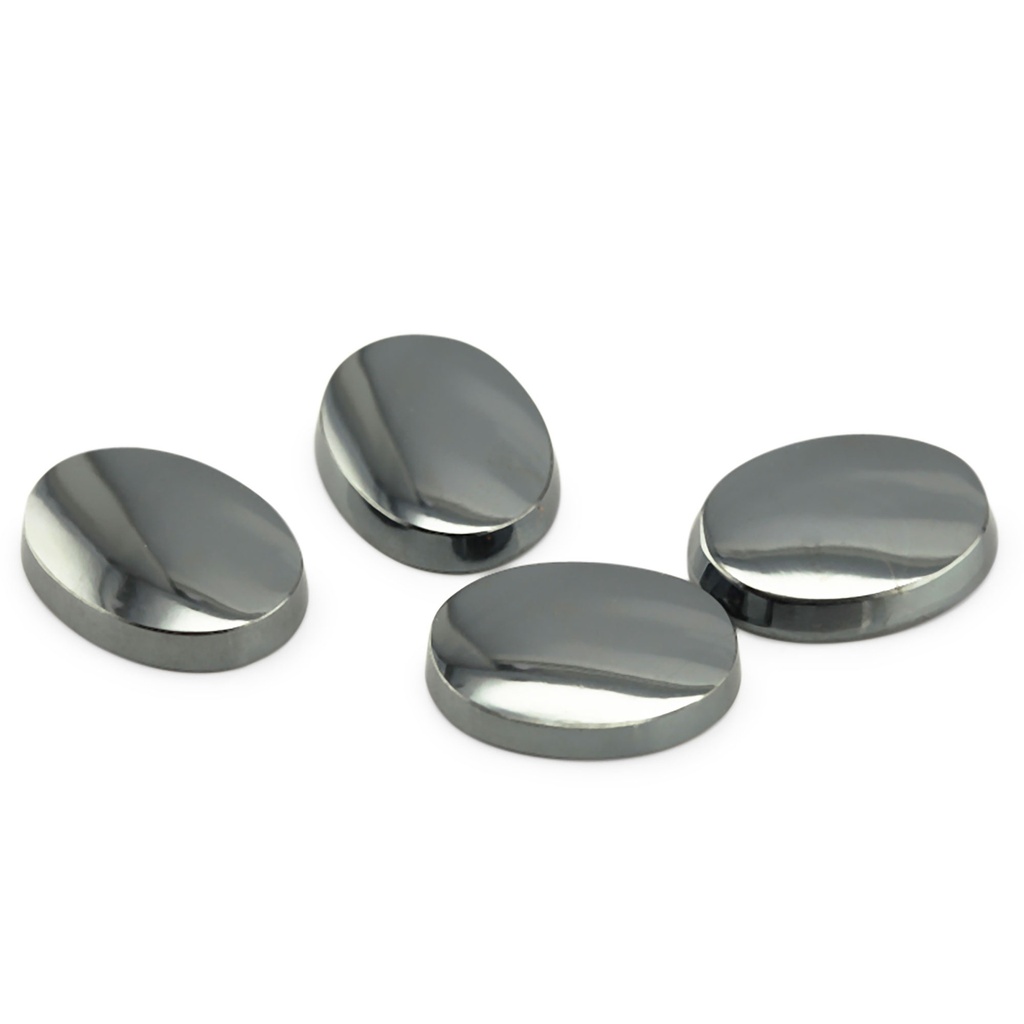Haematite 16x12mm Oval Buff Top SB German Cut 