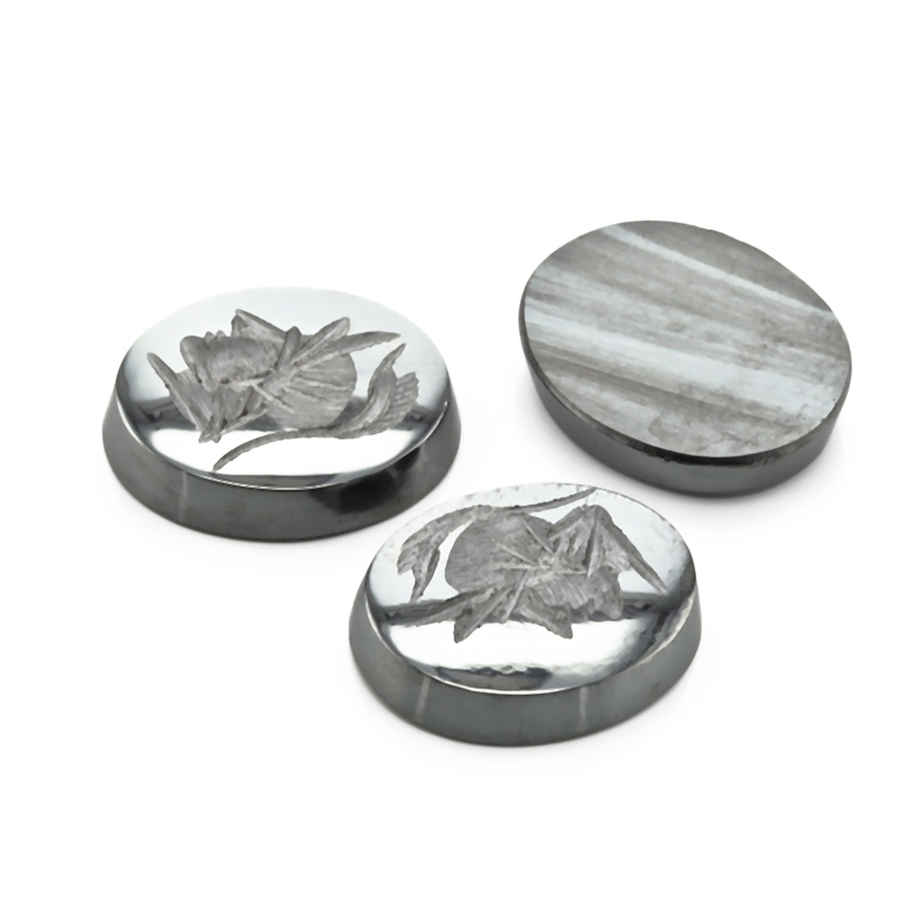 Haematite 12x10mm Oval Intaglio Single Bezel 