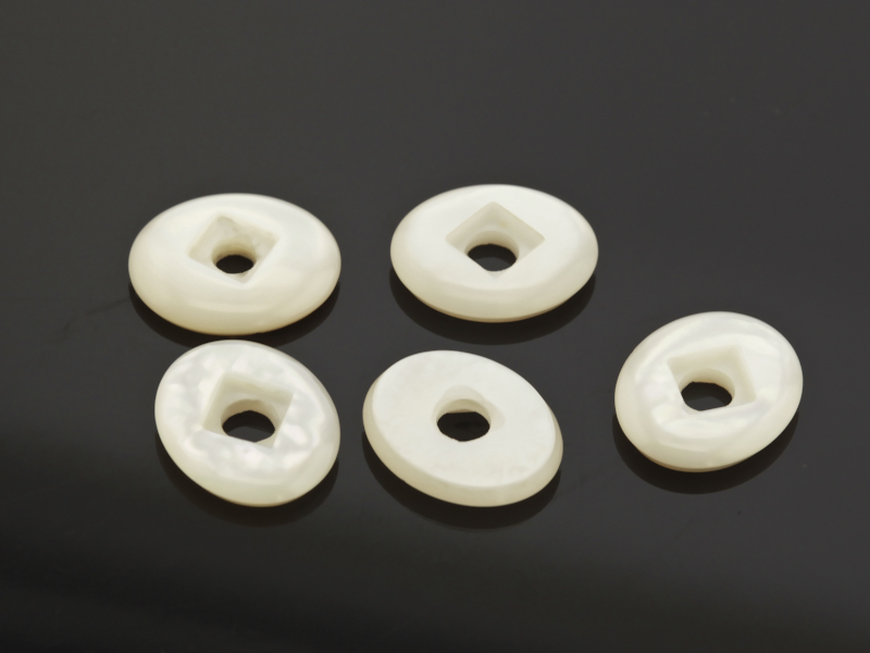 [MPJ20001] Mother of Pearl 12x10mm Oval Buff Top Counter Sunk