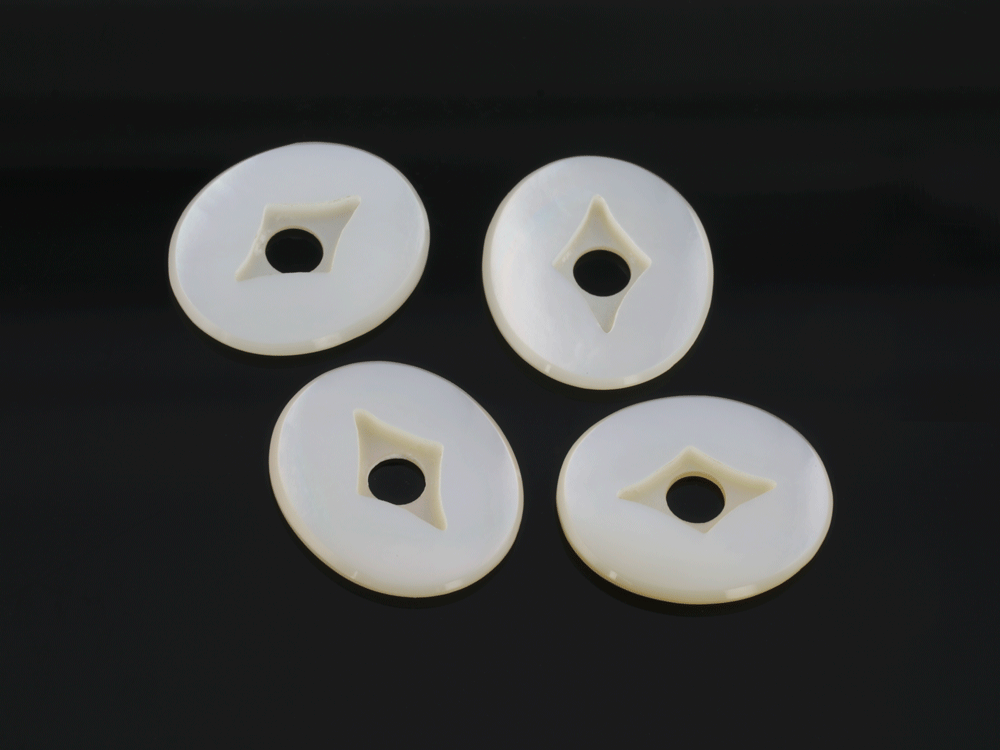 Mother Of Pearl 14x12mm Oval Diamond Shape Counter Sunk