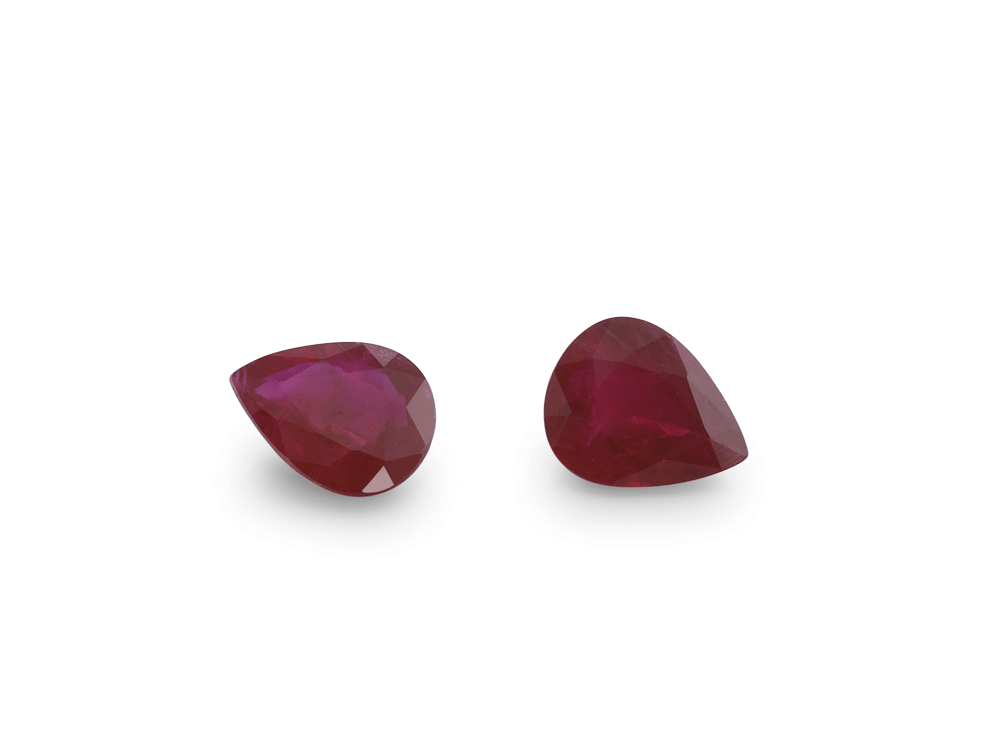 Ruby 5x4mm Pear Shape Mid Red 