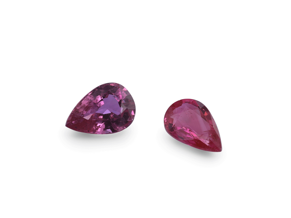 Ruby 6x4mm Pear Shape Mid Pink Red 