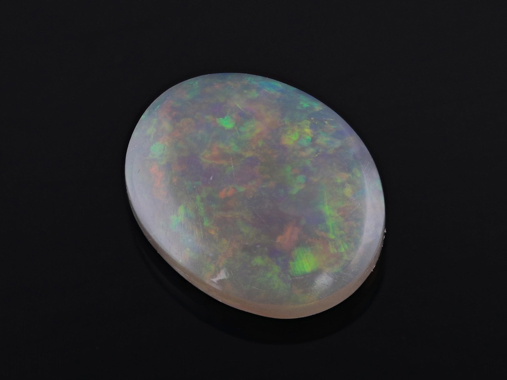 Solid White Opal 9.8x7.8mm Oval