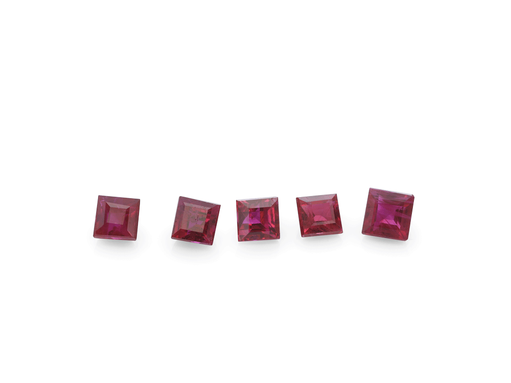 Ruby 2.00mm Square Carre Good Red
