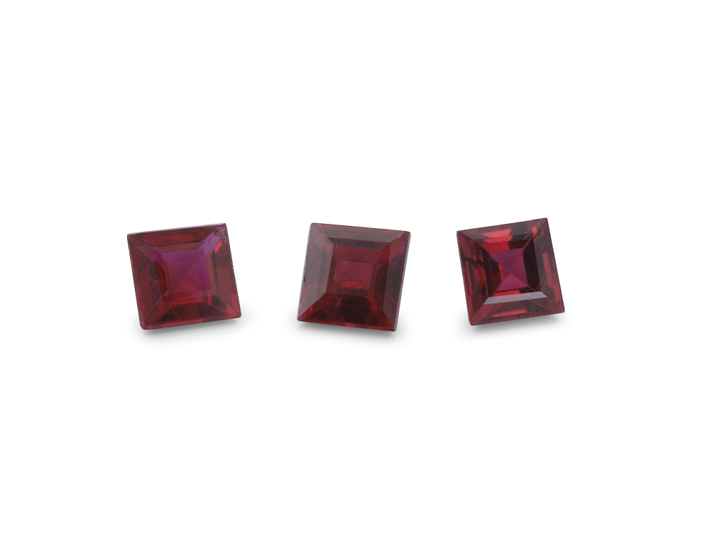 Ruby 3.25mm Square Carre Good Red