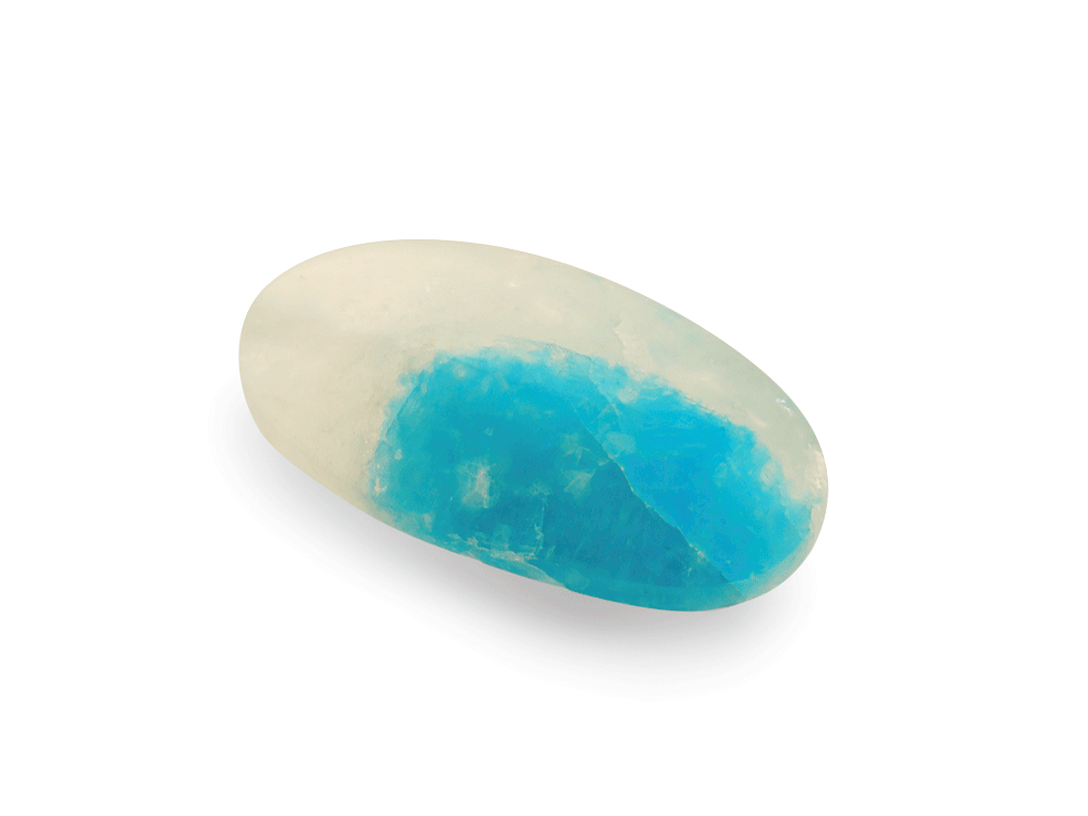 Quartz w Amazonite 16x9mm Oval 