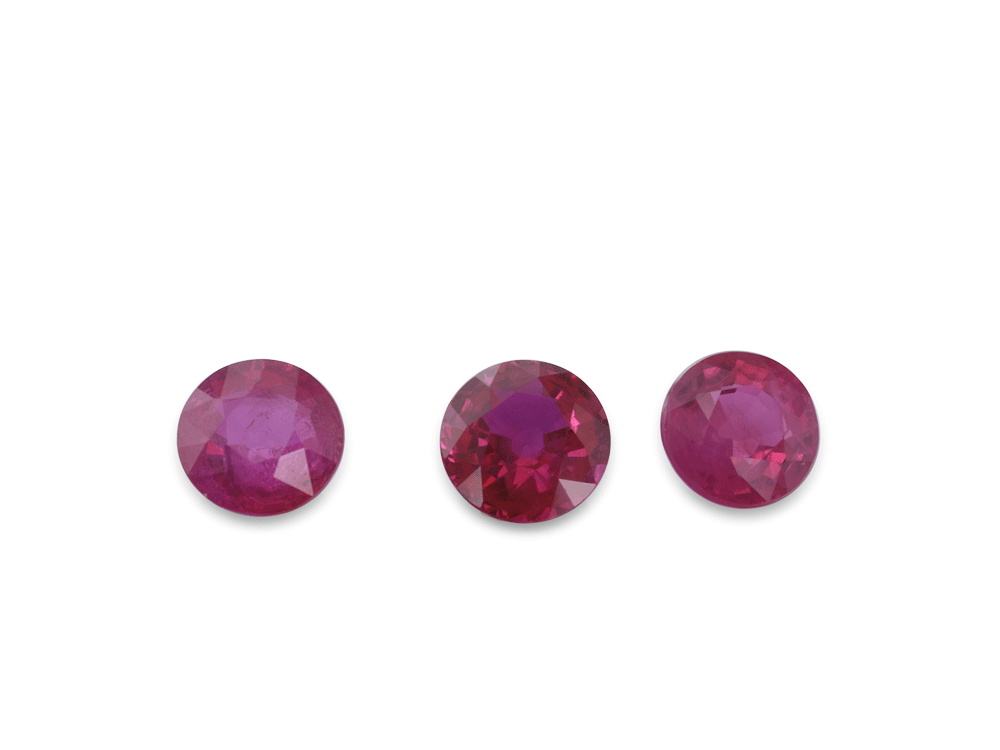 Ruby 3.75mm Round Mid Pink Red 