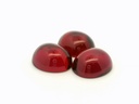 Synthetic Ruby 14x12mm Oval Cabochon German Cut Bright Red