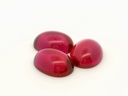 Synthetic Ruby 16x12mm Oval Cabochon German Cut Pink Red