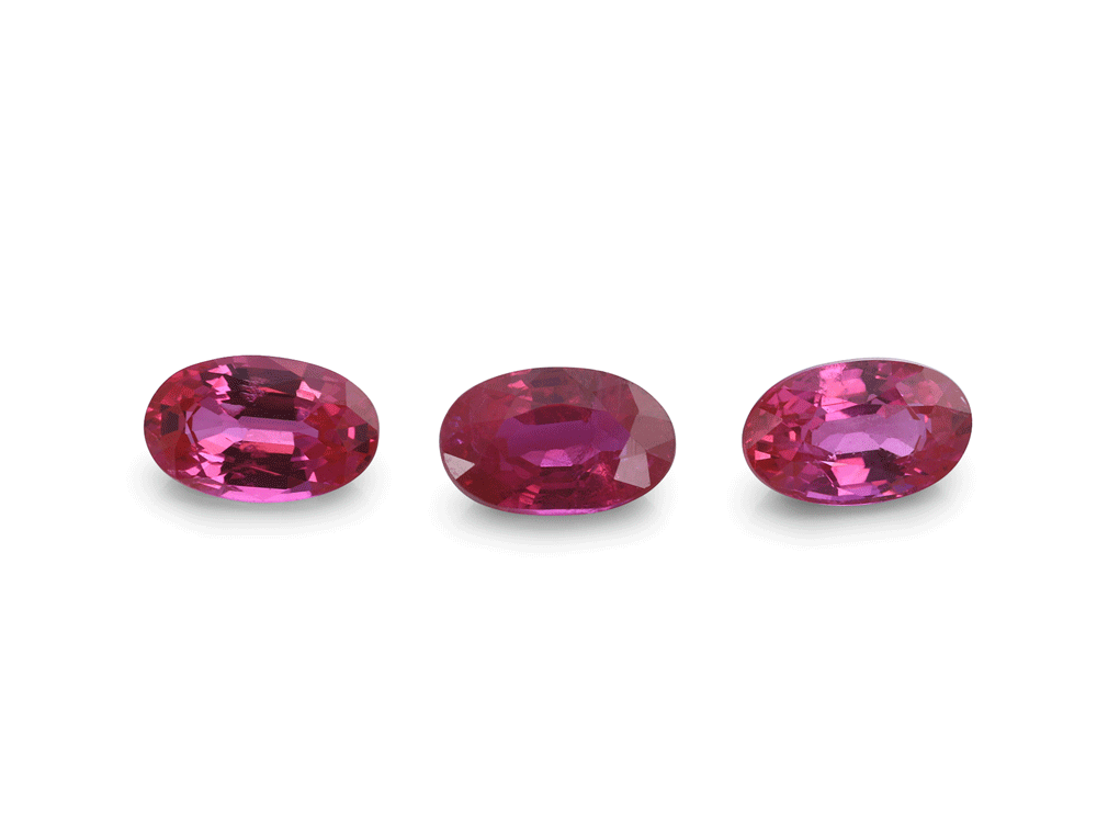 Ruby 5x3mm Oval Good Pink Red 