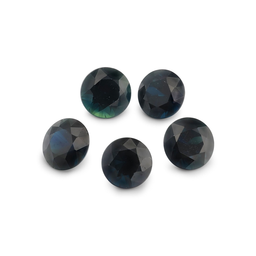 [SARB0375X1] Blue Sapphire 3.75-3.9mm Round Dark Set of 5
