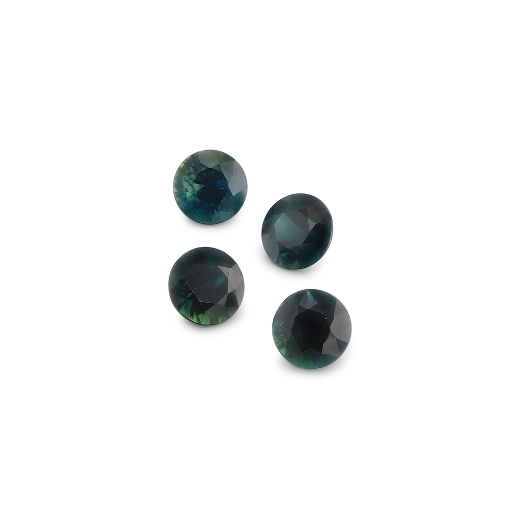 Blue Sapphire 3.25mm +/- Round Dark Set of 4