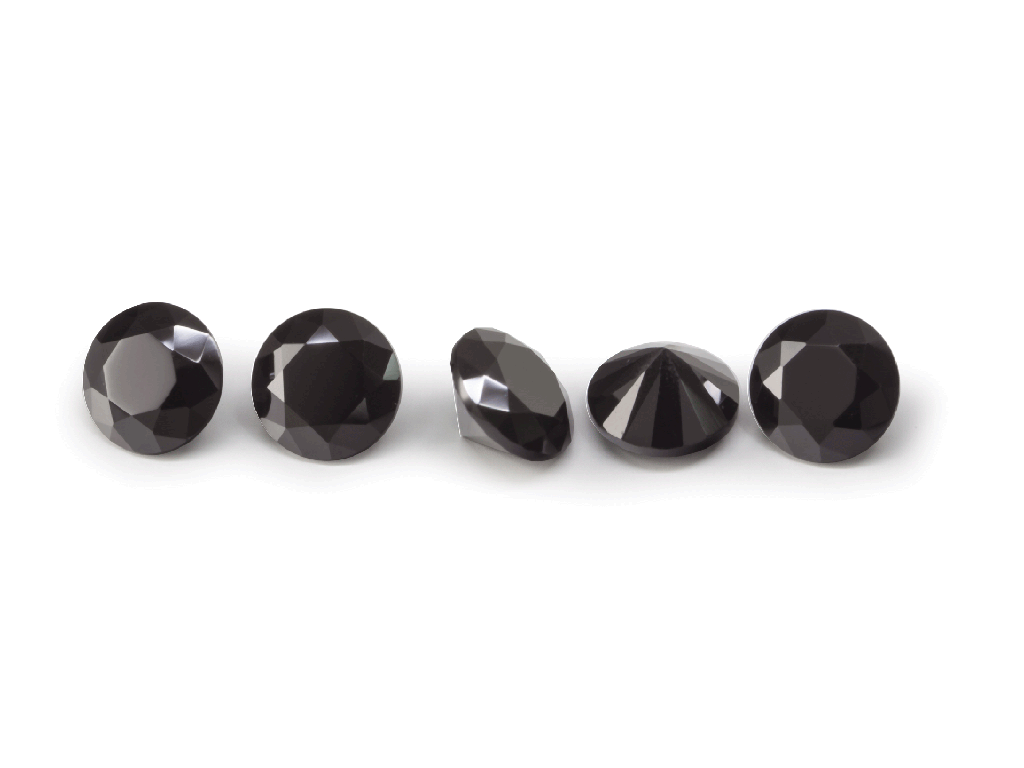 Black Spinel Signity FQ 2.5mm Round