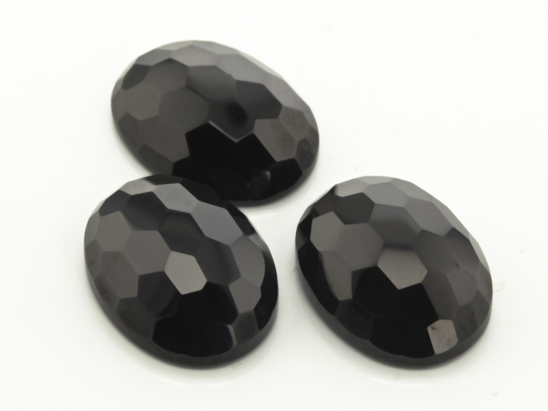 Black Spinel 16x12mm Oval Rose Cut A+ 