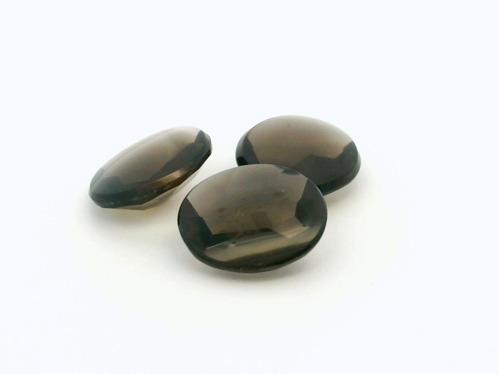 [QSVT1412P1] Smoky Quartz 14x12mm Oval Buff Top