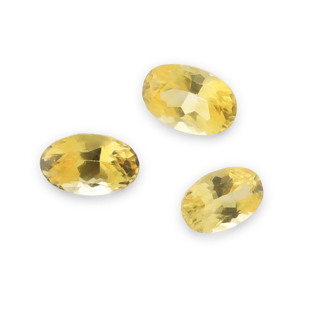 Yellow Sapphire 4x2.8mm - 4.75x3.25mm Oval Set of 3