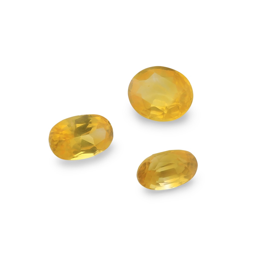 Yellow Sapphire 5.3x4.3mm-6x5mm Oval Set of 3