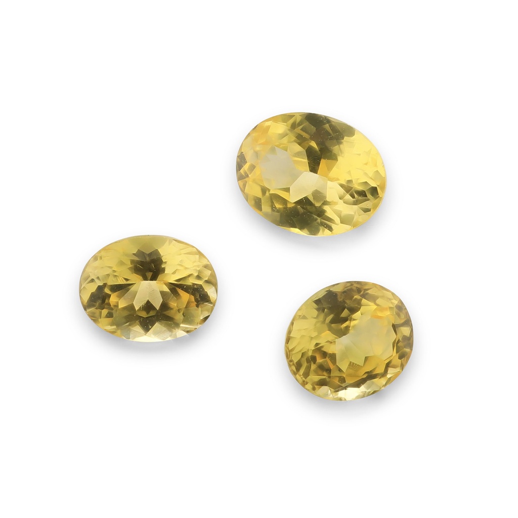 Yellow Sapphire 5.2x3.6mm-5.3x4.2mm Oval Set of 3